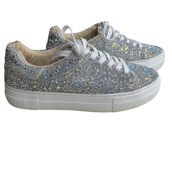 Betsey Johnson Women’s SIDNY RHINESTONES Sneakers. Size 8.5 - Picture 1 of 9
